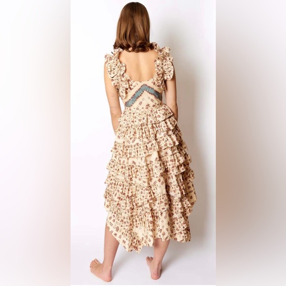 ULLA JOHNSON Nia Floral Ruffle Maxi Dress - Picture 3 of 15